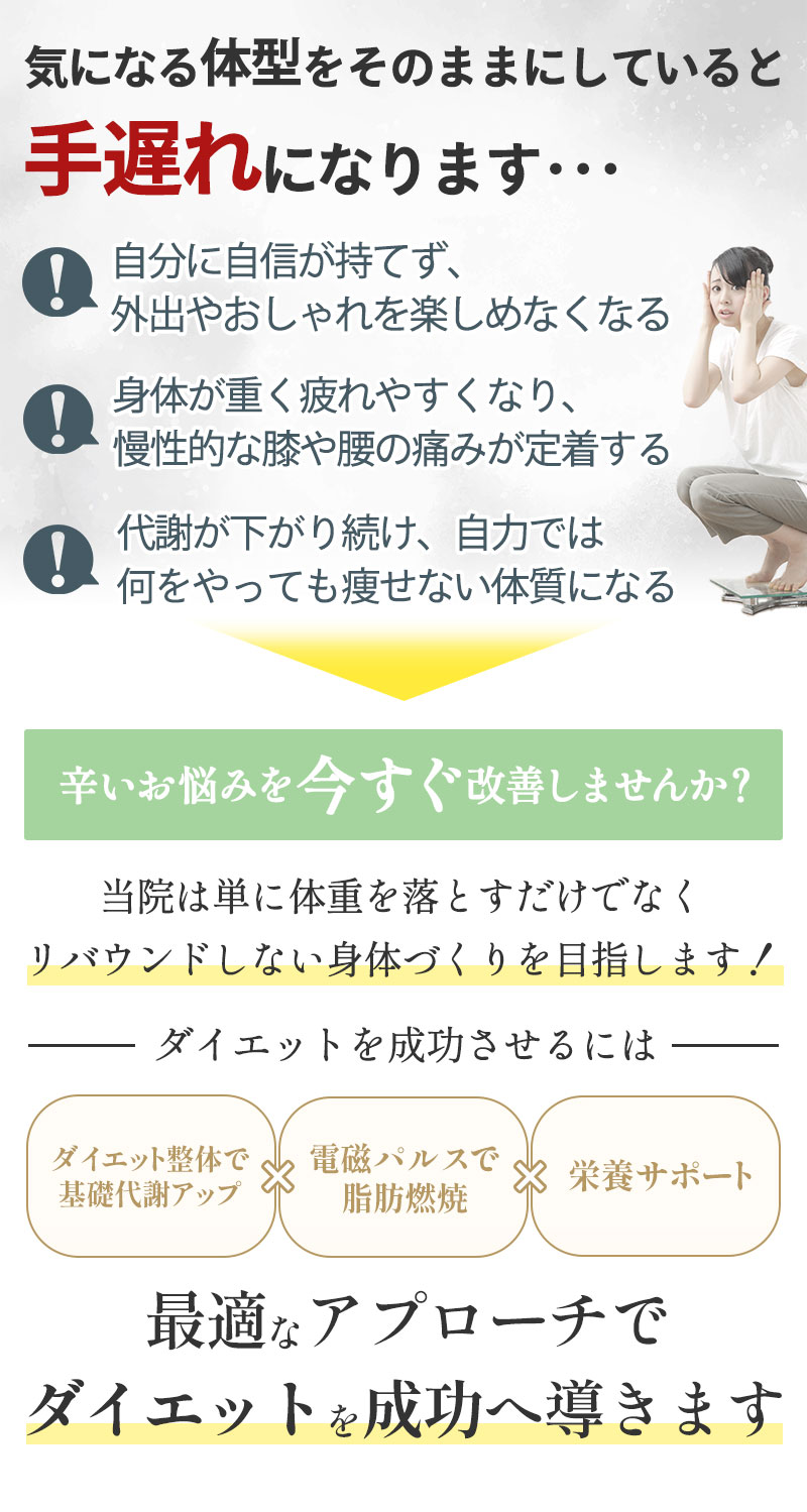 そのままにしているとダイエット